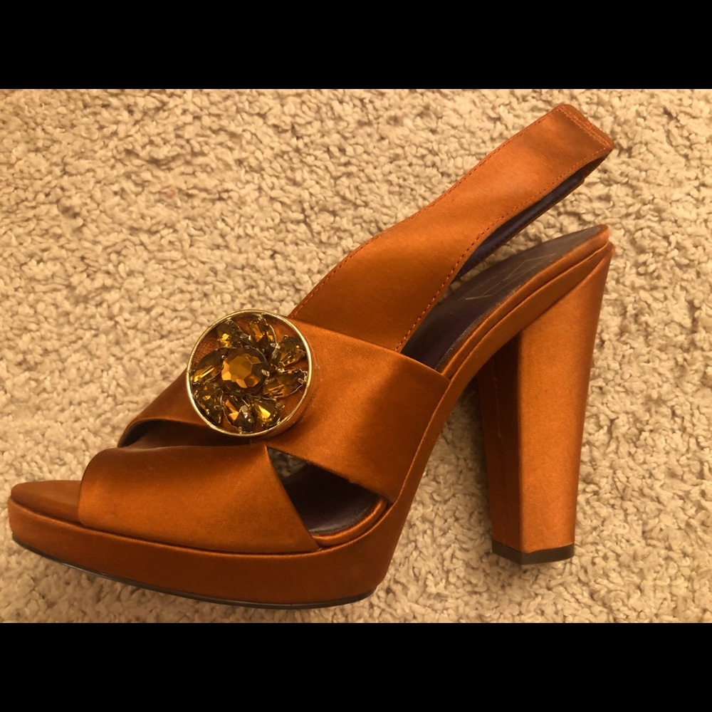 Due Farina Orange Heels